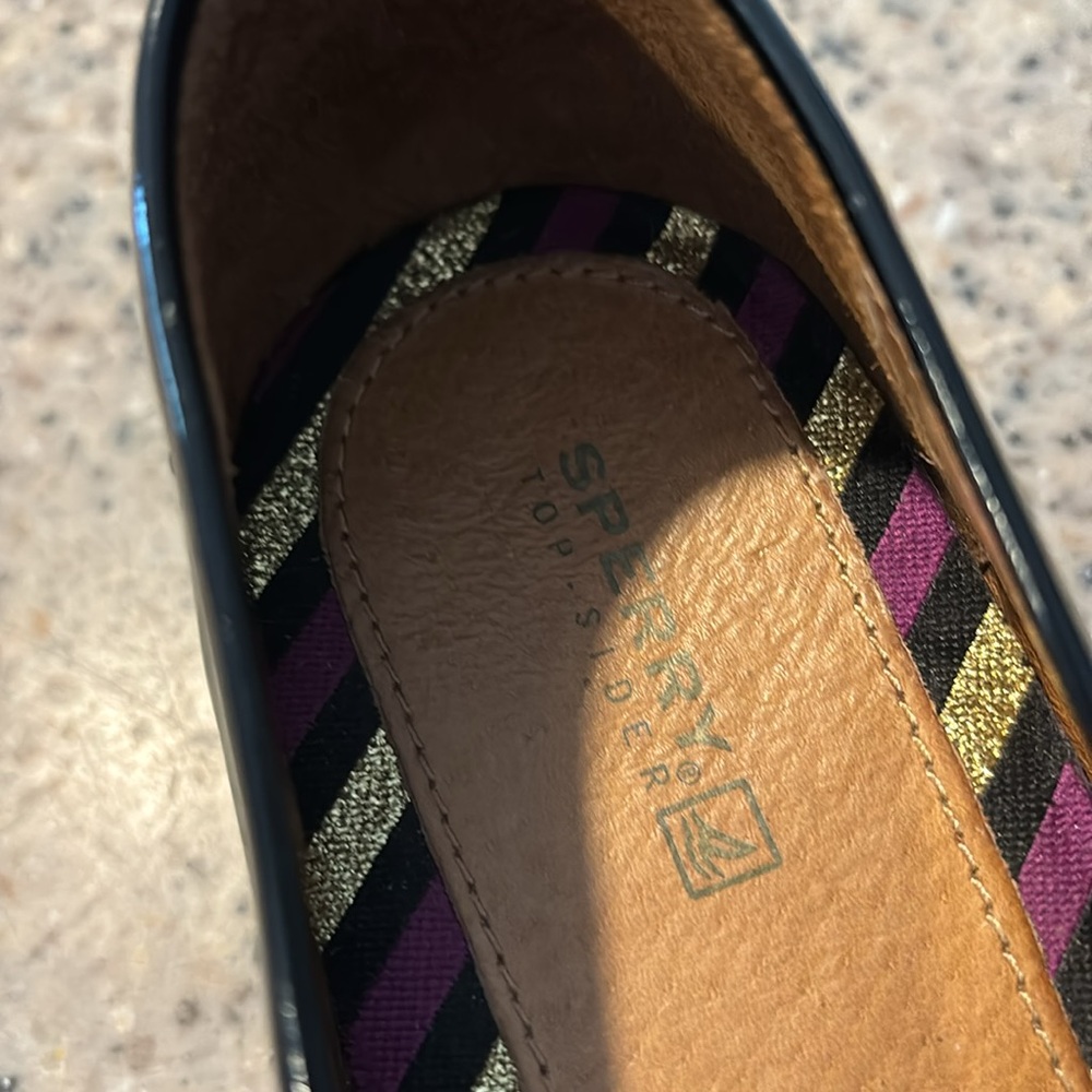 Black Sperry loafers size 8M. - Picture 6 of 7